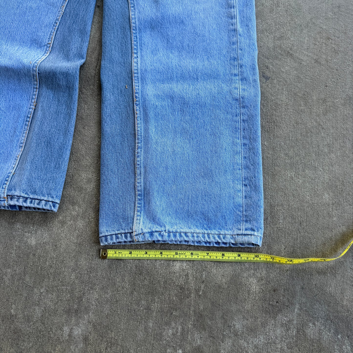 Reworked Green Cheetah Print Baggy Jeans